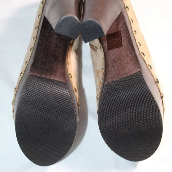NWOB Jimmy Choo Studded Peep Toe Suede Ankle Booties Urge Pumps Heeled Clogs 40 - Picture 7 of 8
